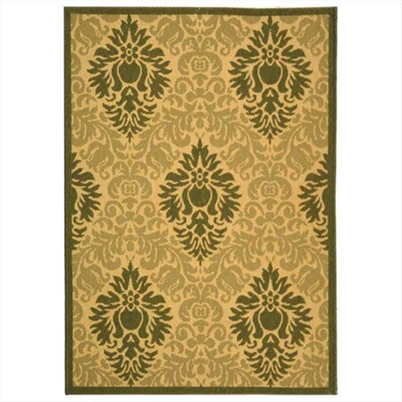 Safavieh 4 Ft. X 5 Ft. - 7 In. Small Rectangle- Indoor - Outdoor Courtyard Natural Olive Machine Made Rug CY2714-1E01-4